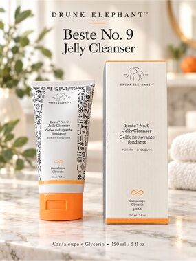 Drunk Elephant Beste No.9 Jelly Cleanser — White and Orange Packaging